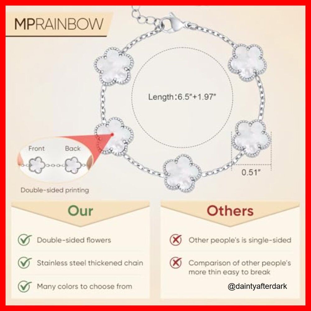 Stackable Floral Silver Bracelets Set - 3pcs Silv… - image 5